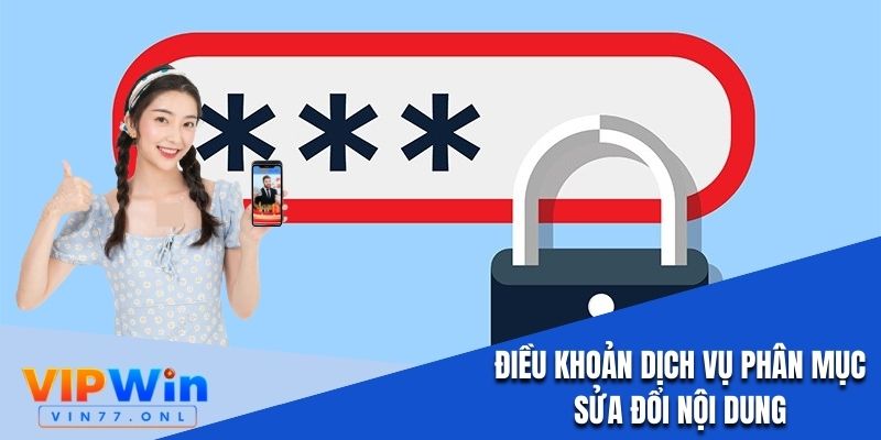 Điều khoản dịch vụ phân mục sửa đổi nội dung