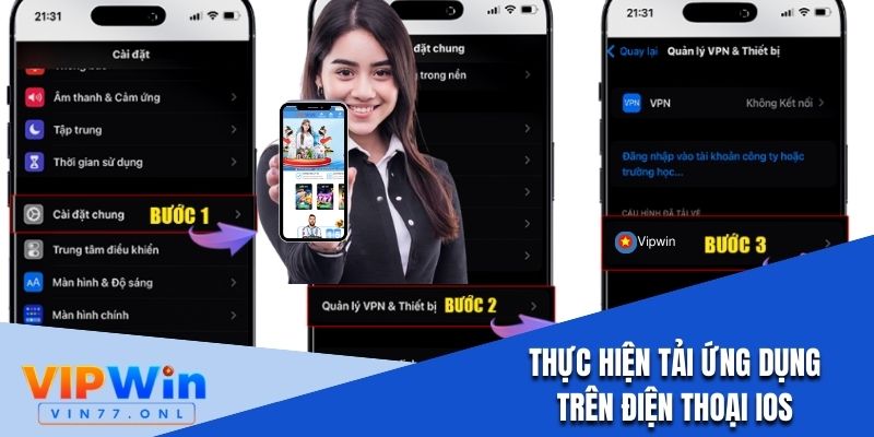 Tải app Vipwin về điện thoại iOS thao tác ổn định hình ảnh sống động