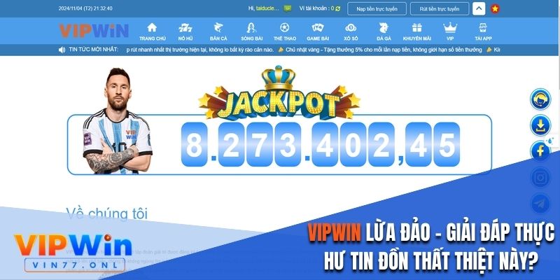 Vipwin lừa đảo